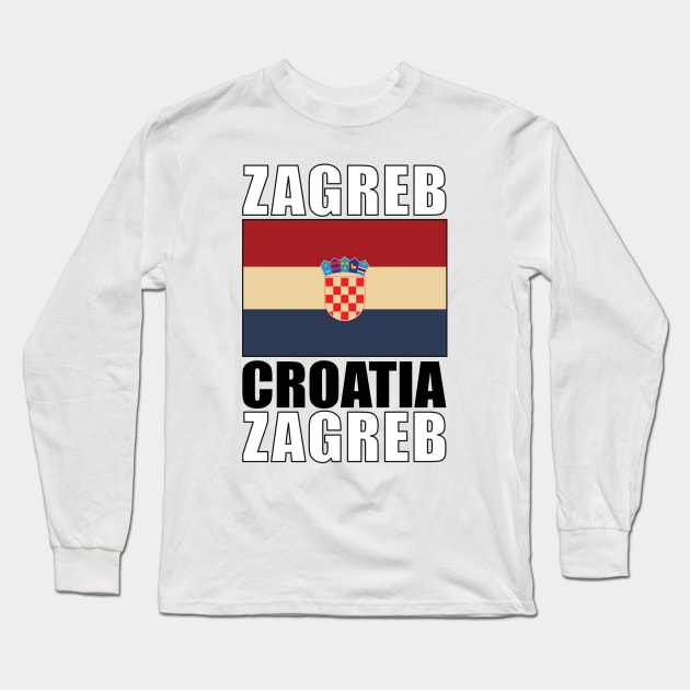 Flag of Croatia Long Sleeve T-Shirt by KewaleeTee